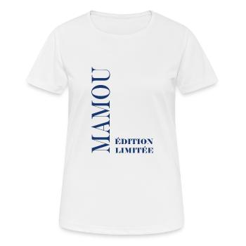 Edition limitée mamou - T-shirt respirant Femme - blanc - Devant - AI Model Female 172 dark (172cm)