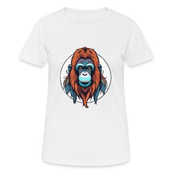 Orang-outan - T-shirt respirant Femme - blanc - Devant - AI Model Female 172 dark (172cm)