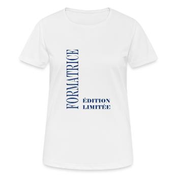 formatrice - T-shirt respirant Femme - blanc - Devant - AI Model Female 172 dark (172cm)