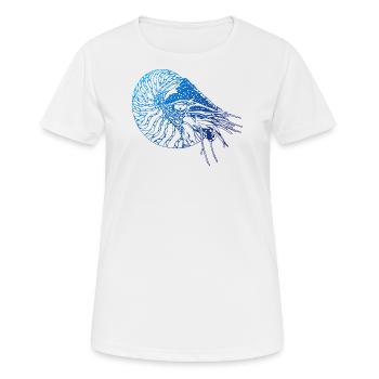 Taucher Tauchen Dive Geschenk Nautilus Blau - Frauen T-Shirt atmungsaktiv - Weiß - Vorne - AI Model Female 172 dark (172cm)