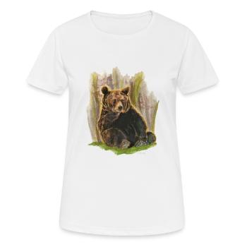 Wester Grizzly - T-shirt respirant Femme - blanc - Devant - AI Model Female 172 dark (172cm)
