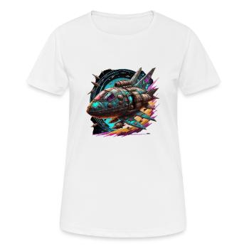 Spaceship - Frauen T-Shirt atmungsaktiv - Weiß - Vorne - AI Model Female 172 dark (172cm)