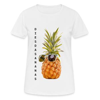 Dies das Ananas - Frauen T-Shirt atmungsaktiv - Weiß - Vorne - AI Model Female 172 dark (172cm)
