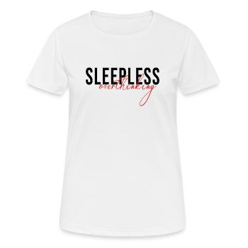 sleepless overthinking - Frauen T-Shirt atmungsaktiv - Weiß - Vorne - AI Model Female 172 dark (172cm)