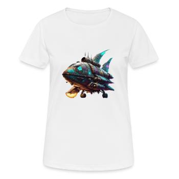 Spaceship - Frauen T-Shirt atmungsaktiv - Weiß - Vorne - AI Model Female 172 dark (172cm)
