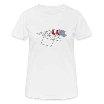 Wäsche - Frauen T-Shirt atmungsaktiv - Weiß - Vorne - AI Model Female 172 dark (172cm)