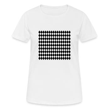 Rauten - Frauen T-Shirt atmungsaktiv - Weiß - Vorne - AI Model Female 172 dark (172cm)
