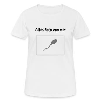 Altes Foto von mir - Frauen T-Shirt atmungsaktiv - Weiß - Vorne - AI Model Female 172 dark (172cm)