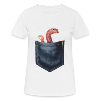 Wurm - Frauen T-Shirt atmungsaktiv - Weiß - Vorne - AI Model Female 172 dark (172cm)