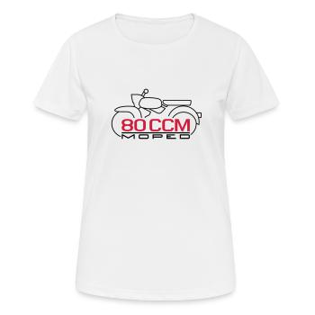 Moped Sperber Habicht 80 ccm Emblem - Frauen T-Shirt atmungsaktiv - Weiß - Vorne - AI Model Female 172 dark (172cm)