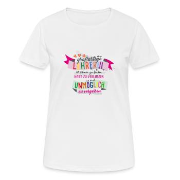 Großartige Lehrerin - Frauen T-Shirt atmungsaktiv - Weiß - Vorne - AI Model Female 172 dark (172cm)