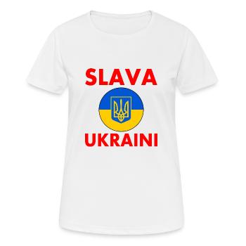 Ukraine - Frauen T-Shirt atmungsaktiv - Weiß - Vorne - AI Model Female 172 dark (172cm)