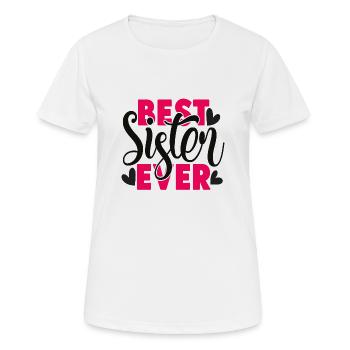 Meilleure soeur - cadeau pour chers frères et sœurs - T-shirt respirant Femme - blanc - Devant - AI Model Female 172 dark (172cm)