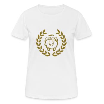 sheep deluxe - T-shirt respirant Femme - blanc - Devant - AI Model Female 172 dark (172cm)