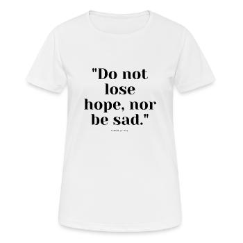 Verse du Coran/Musulman/Motif islamique - T-shirt respirant Femme - blanc - Devant - AI Model Female 172 dark (172cm)