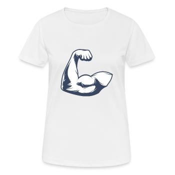 Muscle arm - Women's Breathable T-Shirt - white - Front - AI Model Female 172 dark (172cm)
