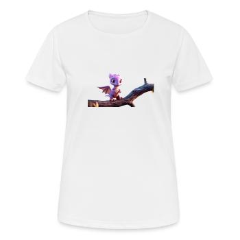 Tinysaure - T-shirt respirant Femme - blanc - Devant - AI Model Female 172 dark (172cm)
