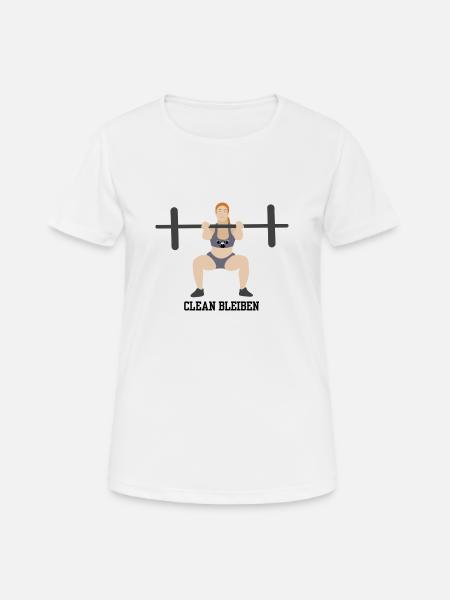 Clean bleiben - Frauen T-Shirt atmungsaktiv - Weiß