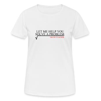 Lehrer - Frauen T-Shirt atmungsaktiv - Weiß - Vorne - AI Model Female 172 dark (172cm)