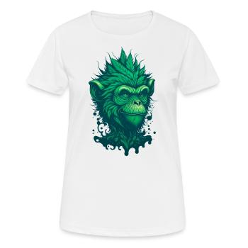 High on Life: Notre style de singe cannabis - T-shirt respirant Femme - blanc - Devant - AI Model Female 172 dark (172cm)