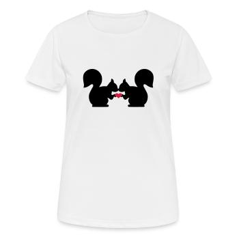 Ecureuil - T-shirt respirant Femme - blanc - Devant - AI Model Female 172 dark (172cm)