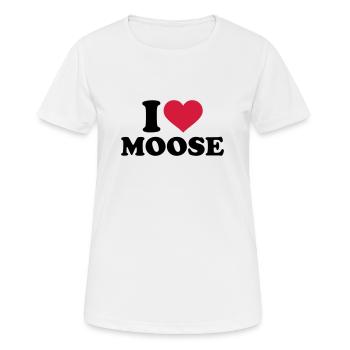 Elch - Frauen T-Shirt atmungsaktiv - Weiß - Vorne - AI Model Female 172 dark (172cm)