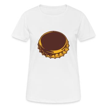 Bouchon de bouteille - T-shirt respirant Femme - blanc - Devant - AI Model Female 172 dark (172cm)