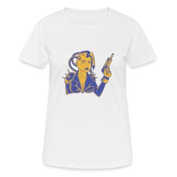 Roboter Mensch - Frauen T-Shirt atmungsaktiv - Weiß - Vorne - AI Model Female 172 dark (172cm)
