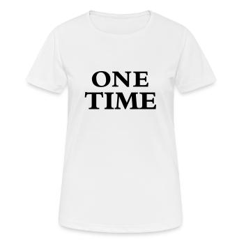 One Time - T-shirt respirant Femme - blanc - Devant - AI Model Female 172 dark (172cm)