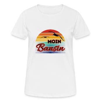 Moin Basin with Seagull in Retro Style Bansin - Women's Breathable T-Shirt - white - Front - AI Model Female 172 dark (172cm)