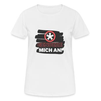 Gendern ist cool - Frauen T-Shirt atmungsaktiv - Weiß - Vorne - AI Model Female 172 dark (172cm)