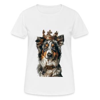 Australischer Schäferhund - Frauen T-Shirt atmungsaktiv - Weiß - Vorne - AI Model Female 172 dark (172cm)