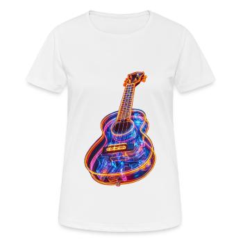 Ukulele - Frauen T-Shirt atmungsaktiv - Weiß - Vorne - AI Model Female 172 dark (172cm)