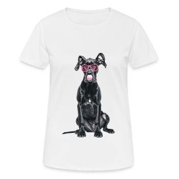 Deutsche Dogge - Frauen T-Shirt atmungsaktiv - Weiß - Vorne - AI Model Female 172 dark (172cm)