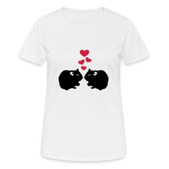 Cochon d'Inde - T-shirt respirant Femme - blanc - Devant - AI Model Female 172 dark (172cm)