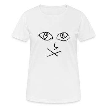 mundtot mund - Frauen T-Shirt atmungsaktiv - Weiß - Vorne - AI Model Female 172 dark (172cm)