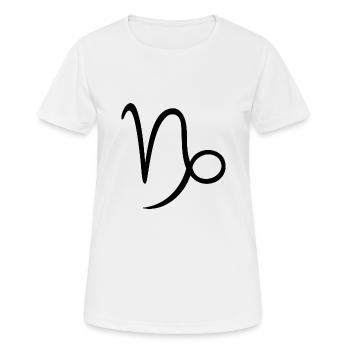 Sternzeichen Steinbock - Frauen T-Shirt atmungsaktiv - Weiß - Vorne - AI Model Female 172 dark (172cm)