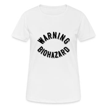 Warning Biohazard - Women's Breathable T-Shirt - white - Front - AI Model Female 172 dark (172cm)