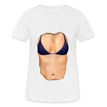 Mein wahres Ich - Bikini Blau - Frauen T-Shirt atmungsaktiv - Weiß - Vorne - AI Model Female 172 dark (172cm)
