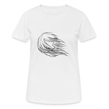 Wind Manga - Frauen T-Shirt atmungsaktiv - Weiß - Vorne - AI Model Female 172 dark (172cm)