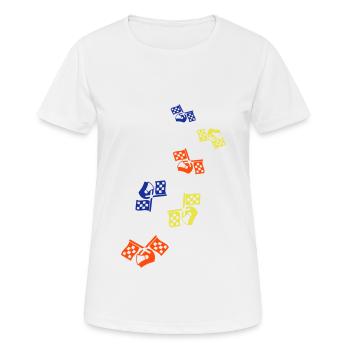 Racer helmet - Women's Breathable T-Shirt - white - Front - AI Model Female 172 dark (172cm)