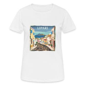 Lipari Italien: Traumstrand Sommerurlaub - Frauen T-Shirt atmungsaktiv - Weiß - Vorne - AI Model Female 172 dark (172cm)