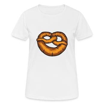 Bretzel - T-shirt respirant Femme - blanc - Devant - AI Model Female 172 dark (172cm)