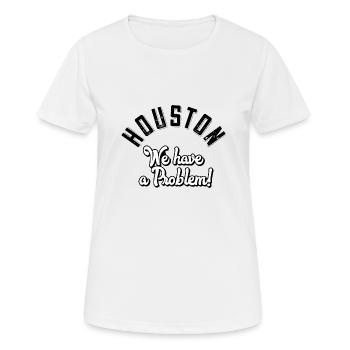 Houston nous avons un problème - T-shirt respirant Femme - blanc - Devant - AI Model Female 172 dark (172cm)