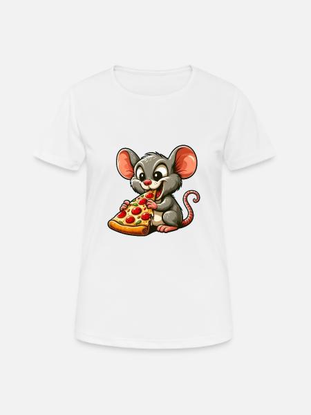 Mouse Rat Popcorn Cinéma Fan de cinéma - T-shirt respirant Femme - blanc