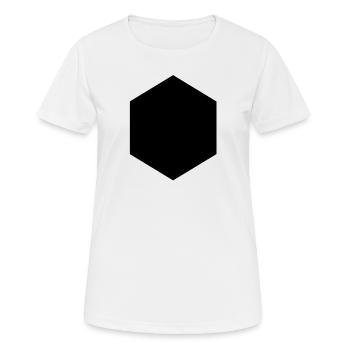 Sechseck Hexagon Symbol Logo Zeichen Geschenk - Frauen T-Shirt atmungsaktiv - Weiß - Vorne - AI Model Female 172 dark (172cm)