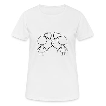 Amitié du cœur - T-shirt respirant Femme - blanc - Devant - AI Model Female 172 dark (172cm)