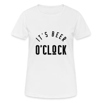 C’est l’heure de la bière - T-shirt respirant Femme - blanc - Devant - AI Model Female 172 dark (172cm)