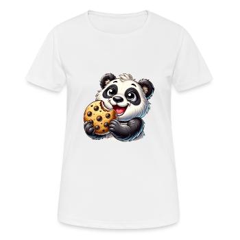Panda Keks Nachtisch süße Kekse - Frauen T-Shirt atmungsaktiv - Weiß - Vorne - AI Model Female 172 dark (172cm)