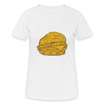 Burger - Frauen T-Shirt atmungsaktiv - Weiß - Vorne - AI Model Female 172 dark (172cm)